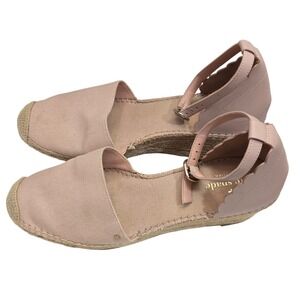 Kate Spade Palina Blush Pink Espadrille 10B Ankle Strap Coastal Chic Balletcore